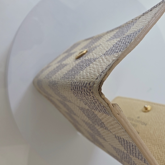 Louis Vuitton Damier Azur 6 Key Card Holder Monogram Gray Beige Cream - Picture 11 of 16